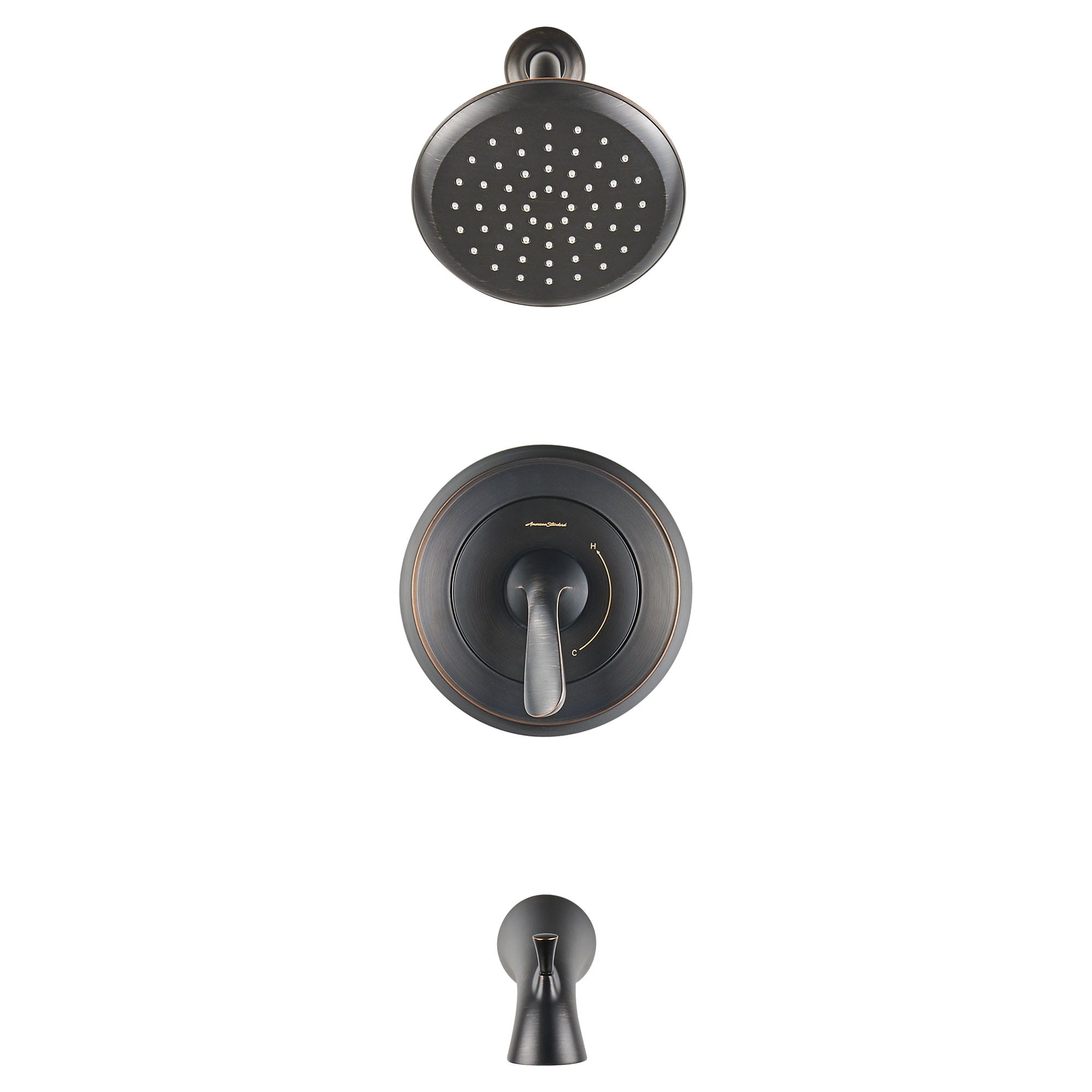 Fluent® 2.5 gpm/9.5 L/min Tub and Shower Trim Kit With Showerhead, Double Ceramic Pressure Balance Cartridge With Lever Handle
